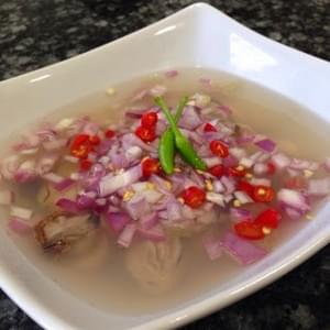 Kinilaw na Talaba…Oyster in Vinegar Chili Dip, My Style