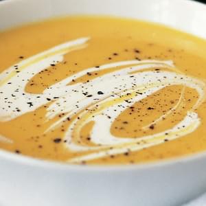 Pumpkin Soup With Chilli And Sour Cream