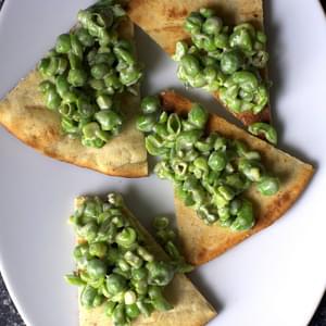 Crushed Peas with Smoky Sesame Dressing