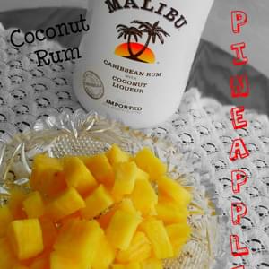 Coconut Rum Soaked Pineapple