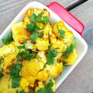 Curried Roasted Cauliflower with Coconut Oil