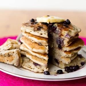 Vegan & Gluten-Free Vanilla Blueberry Buckwheat Pancakes