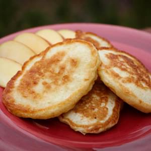 Oladi with Apples (Russian Buttermilk Pancakes)