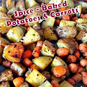 Spiced - Oven Baked Potatoes & Baby Carrots