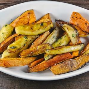 Roasted Sweet Potatoes And Apples In Maple Sage Butter