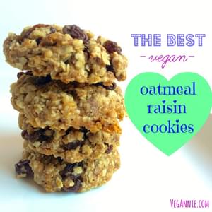 The Best Vegan Oatmeal Raisin Cookies