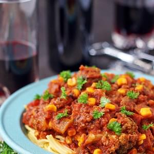 Quick and Easy, Slow Cooker Spaghetti Sauce with Veggies (Gluten Free, Dairy Free, Kid Friendly)