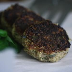 Nutty Quinoa Cakes With Basil and Parmesan