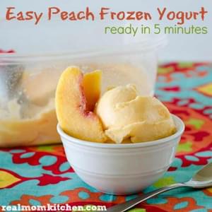 Easy Peach Frozen Yogurt