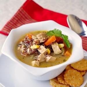 Lemon Chicken and Red Quinoa Soup
