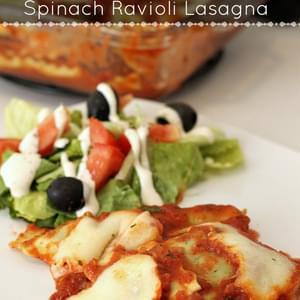 Quick & Easy Spinach Ravioli Lasagna