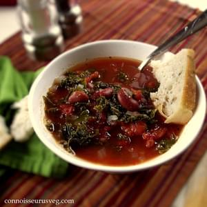 Tangy Red Bean and Kale Soup
