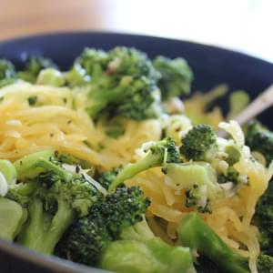 Garlicky Broccoli and Spaghetti Squash