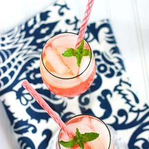 Strawberry, Ginger, and Champagne Spritzers
