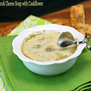 Slow Cooker Broccoli Cheese Soup with Cauliflower