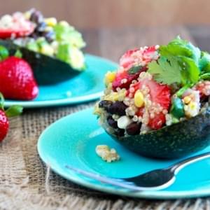 Strawberry-Avocado Quinoa Salad {Vegan}
