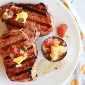 Grilled Pork Chops With Pineapple Mango Salsa