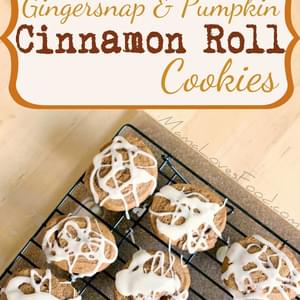 Gingersnap and Pumpkin Cinnamon Roll Cookies