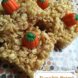 Halloween Pumpkin Spice Rice Krispies Treats