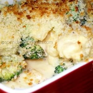 Cheesy Broccoli Cauliflower Bake (No condensed soup required)