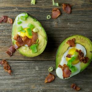Baked Avocado with Eggs and Bacon