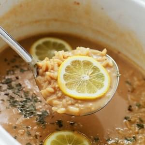 Crock Pot Lemon Rice Soup