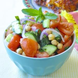 Chickpea Tomato Cucumber Salad