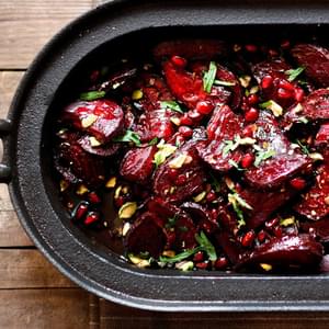 Moroccan Roasted Beets with Pomegranate and Balsamic Glaze