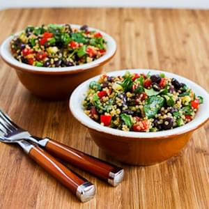 Southwestern Quinoa Salad with Black Beans, Red Bell Pepper, and Cilantro
