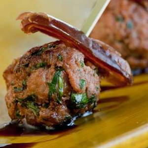 Lamb Meatballs with Date and Carob Molasses