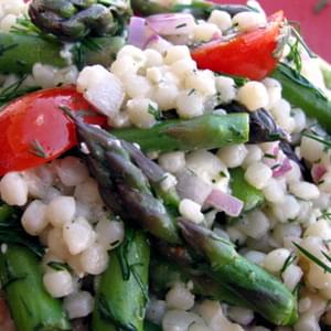 Israeli Couscous Salad w/ Asparagus and Feta