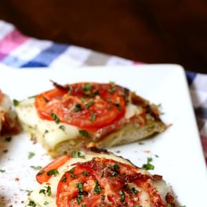 Tomato and Pesto Flatbread Pizza