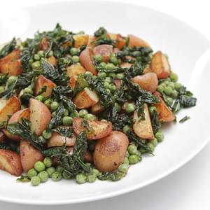 Baby Red Potatoes With Sweet Peas And Pan-fried Mint