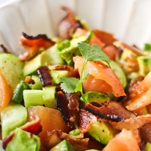 Bacon Avocado Salad with Bacon Dripping Dressing