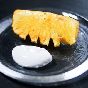 Vanilla Roasted Pineapple with Coconut Whipped Cream