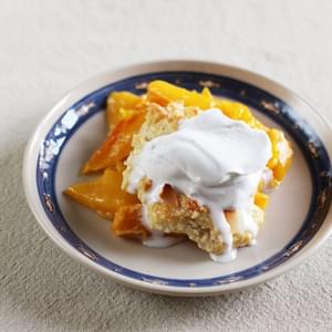 Mango Cobbler with Coconut Whipped Cream