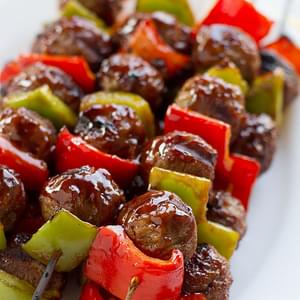 Sweet and Sour Meatball Skewers