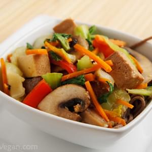 Stir-fried Tofu and Vegetables with Miso Sauce