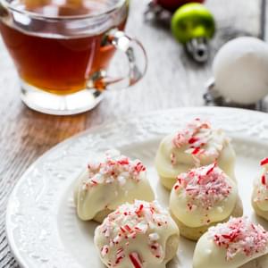 Candy Cane Snowball Cookies