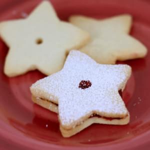 Shortbread Cookies with Raspberry Preserves