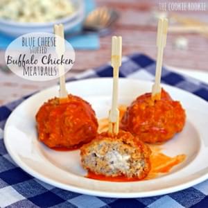 Blue Cheese Stuffed Buffalo Chicken Meatballs