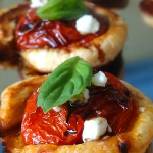 Cherry Tomato, Basil, Goat Cheese Appetizers