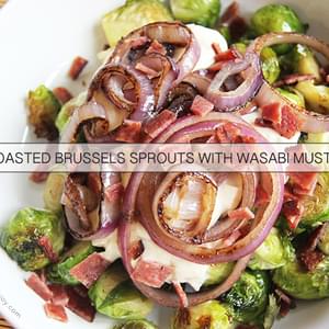 Roasted Brussels Sprouts with Wasabi Mustard for #SundaySupper