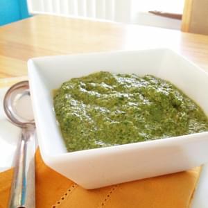 Spiced Creamy Spinach (Palak Paneer without the Paneer)