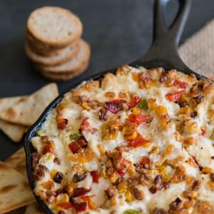 Roasted Corn and Pepper Crab Dip