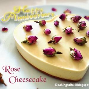 Non-Bake Rose Cheesecake Video Tutorial recipe 玫瑰免烤芝士蛋糕 (中英食谱视频教程)