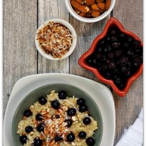 Recipe for Slow Cooker Blueberry-Coconut Breakfast Quinoa