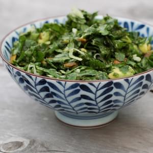 Lemony Kale Salad with Avocado-Coconut Dressing