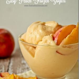 Easy Peach Frozen Yogurt