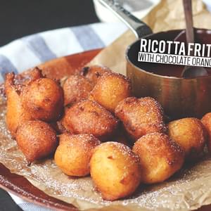 Ricotta Fritters with Chocolate Orange Sauce